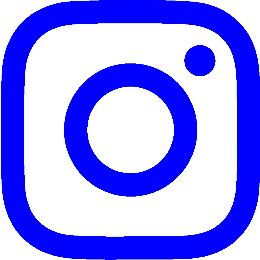 背景透過したInstagramのロゴ（ブルー）