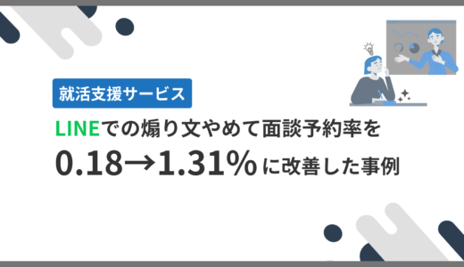 【就活支援サービス】煽り文やめて、面談予約率を0.18→1.31%に改善した事例